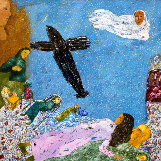 Arpita Singh
Seashore, 1984
Oil on canvas
121.9 x 121.9 cm
 