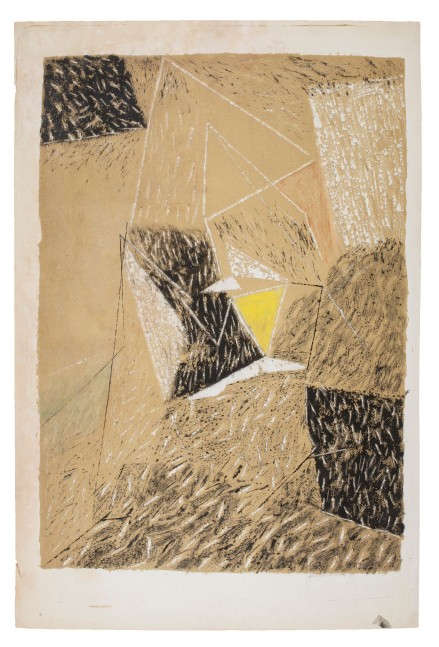 Untitled, 1981
Ink, pastel and poster paint on lithograph on paper
27 3/4” x 19 3/4”
TG 3874