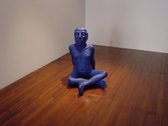 Untitled, 2002
Indigo pigment on teak wood
37" x 37" x 35"