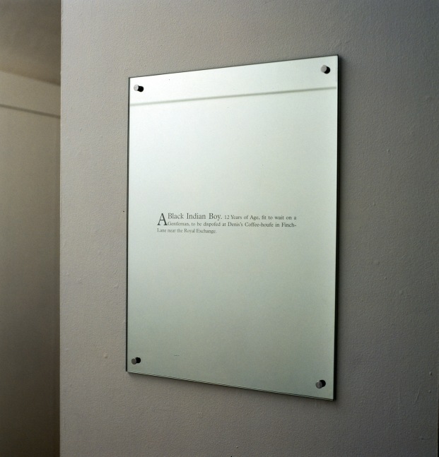 A Black Indian Boy, 1998
18th Century Newspaper Text Etched
24" x 18"