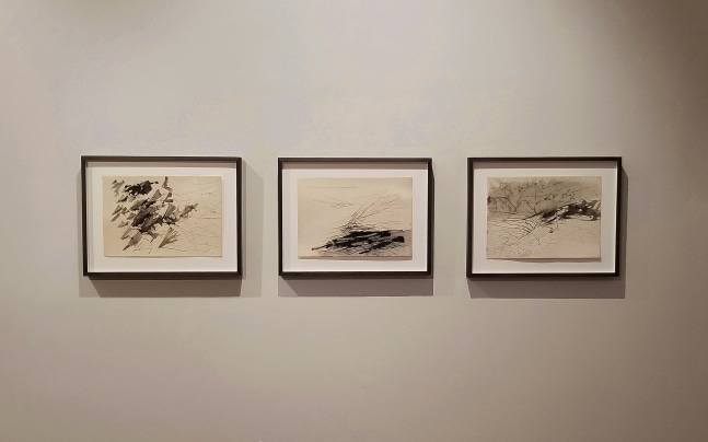 Untitled, late 1960s
Ink on paper  
9 3/5” x 14” (each of 3)