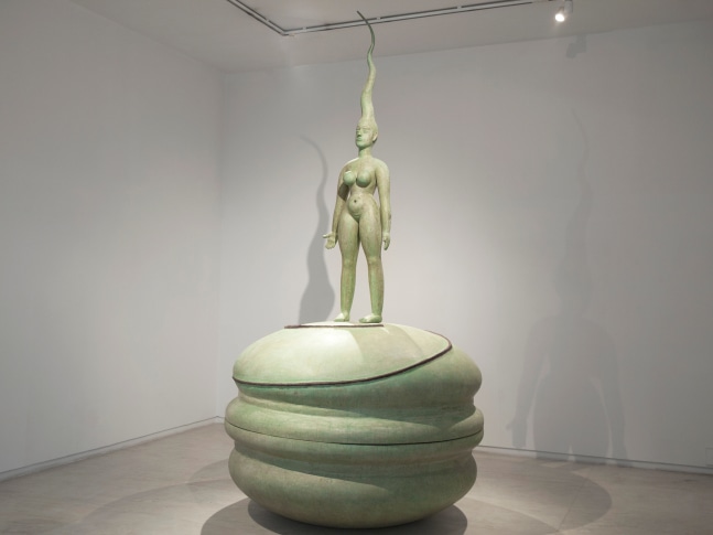 Forest at Night, 2015
Fiberglass, resin and granite dust 
Part- I  60' diameter x 45''
Part- II, Figure 73 1/2'' x 18'' x 8”