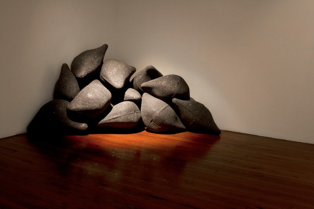Secrets, 2007
Silicone, cast fiberglass and hidden objects inside the forms
Dimensions variable, in 16 parts
 