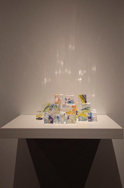 BUTPUTS | 2003
Acrylic on acrylic
2” x 2” x 2” (Each of 26)
Installation Dimensions Variable
TG 2103