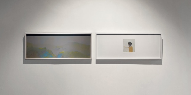 Vanishing point, 2020
Oil, acrylic, pigmented ink, canvas, board
12.5" x 64" 