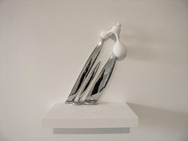 Untitled, 2004
Fiberglass, chrome plated bronze
30" x 20" x 10"