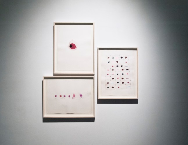 Bleed Bled Blood Red, 2015
Watercolor pencil & graphite on paper
In 3 parts, each 18 3/4" x 15"