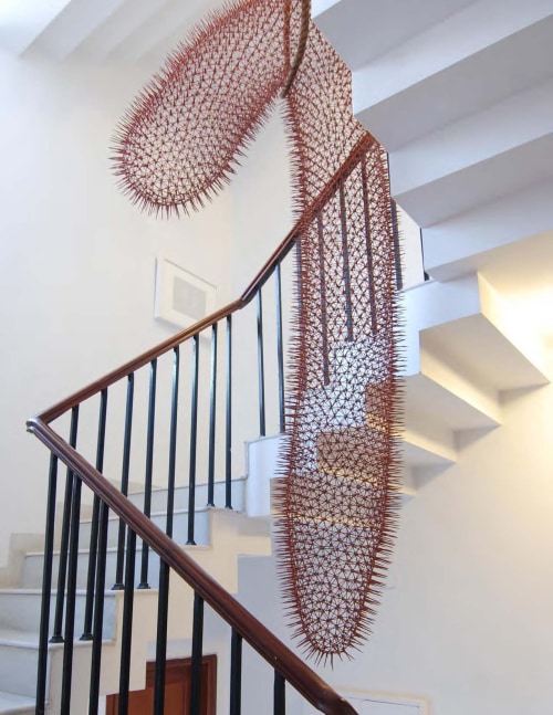 Dead-line, 2011
Iron and jute
48" x 19" x 105"