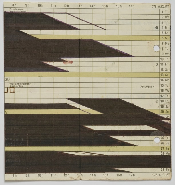 Untitled | ca. 1970s
Ink on diary page 
6" x 5.75"
TG 2504