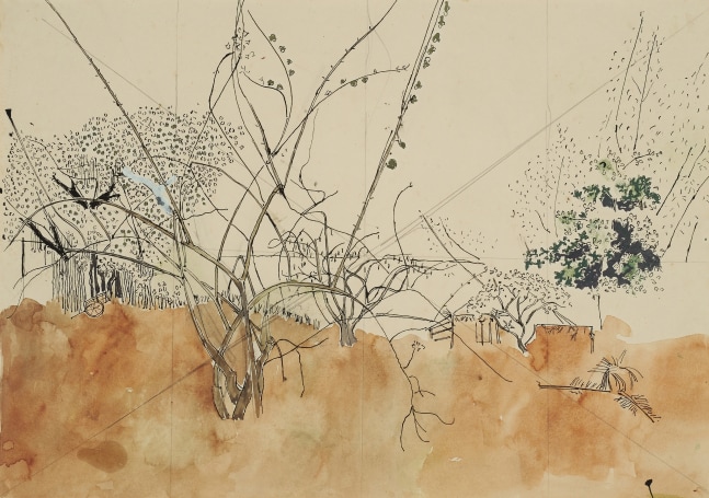 Untitled,&amp;nbsp;ca. 1960
Ink, graphite and watercolor on paper
13 3/5&amp;rdquo; x 19 3/10&amp;rdquo;
TG 1282