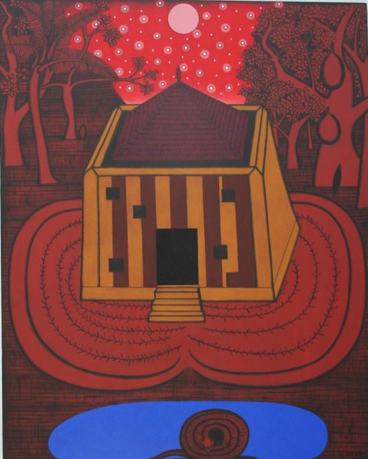 Temple under the night Sky,&amp;nbsp;2015
Acrylic on canvas
60&amp;quot; x 47.75&amp;quot;
TG 3709