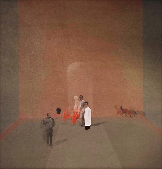 Kartik Sood&amp;nbsp;
Brief moment of insight | 2021
Gouache, watercolor, pencil, archival pigment ink, painted paper cut out and collage on German archival paper laid on board
36&amp;rdquo; x 36
TG 4312