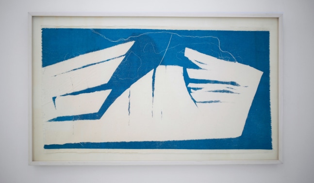 Song book VI , 2015
Monotype on Muslin
27 1/2" x 16 1/4"