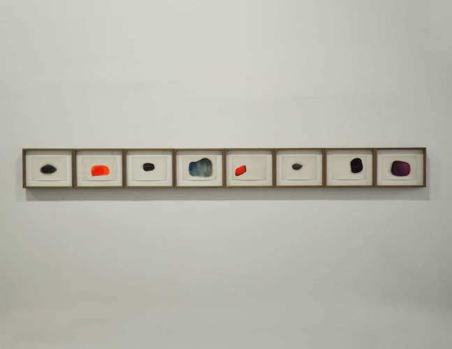 Not that way, 1996
Sumi ink & dry pastel on paper
82” x 8” (in 8 parts)