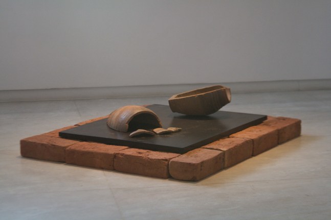 Rummana Hussain
Unearthed, 1993
Bricks, wood, and terracotta
90.2 x 78.7 x 20.3 cm