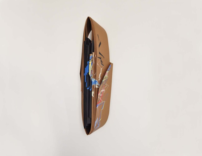Folded Refolded and Still Folded, 2012
Gouache on paper
15" x 4"