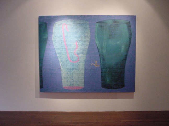 PURE WATER - EIGHT GLASSES & A QUARTER, 2002
Oil on canvas
72" x 90"