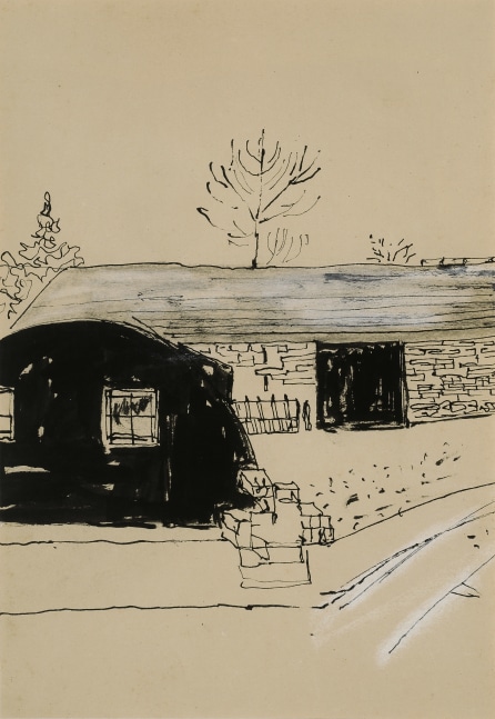Untitled | ca. 1955
Ink and pastel on paper
10.2" x 7.1" | Framed: 13.75" x 10.375"
TG 2530