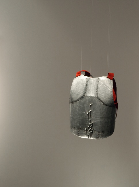 Naiza Khan

Bullet-proof Vest,&amp;nbsp;2009

Galvanised Steel and suede leather

9&amp;quot; x 16&amp;quot; x 21&amp;quot;