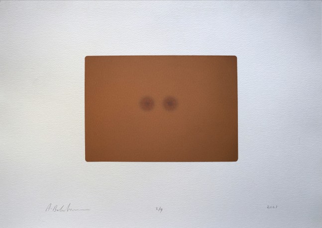 L.S. V, 2021
Silkscreened earth
Paper 11.75” x 16.5” | Image 5.5” x 7.5”
Framed 15” x 19.5”
Edition of 9
 