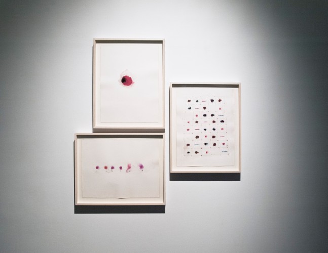 Bleed Bled Blood Red, 2015
Watercolor pencil &amp;amp; graphite on paper
In 3 parts, each 18 3/4&amp;Prime; x 15&amp;Prime;
TG 4122