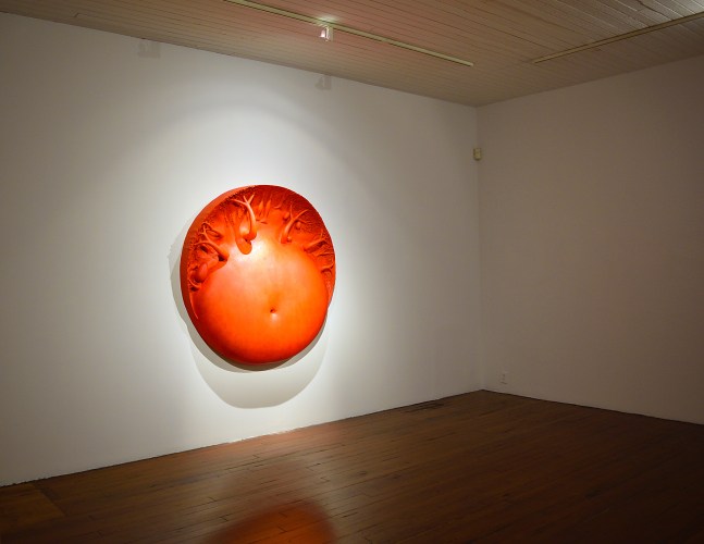 Mother at the forest, 2009
Acrylic on fiberglass, marble dust
59” diameter x 10”