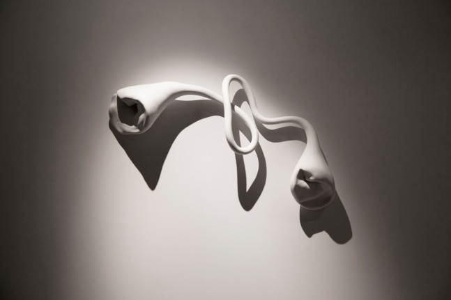 Hold Nothing, 2012
Cast from artist's body, fiberglass and acrylic
42" x 24" x 7"