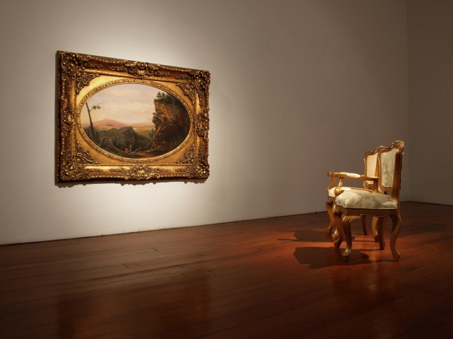 The Indians Viewing the Landscape,&amp;nbsp;2010

Acrylic on canvas on board
Chairs: wooden, painted and upholstered

49&amp;quot; x 37&amp;quot;

&amp;nbsp;