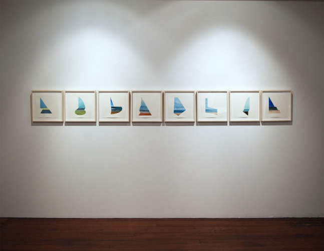 I See Sea I, 2019
Acrylic on paper
15 7/8” x 15 7/8” (each of 8)
15 7/8” x 133 1/2” (overall)