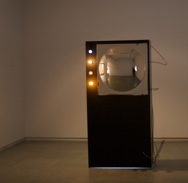 Hyperbolic Device, 1993
Wood, PVC Tubes, Lights, Kidney Tray and Mirror
72” x 36” x 30”