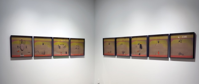 New Places I - IX | 2022-2023
Watercolor, gouache, graphite, dry pastel, collage, pigmented ink, archival paper
23.5” x 23.25” | Framed: 24.5” x 24.25”  
TG 4889