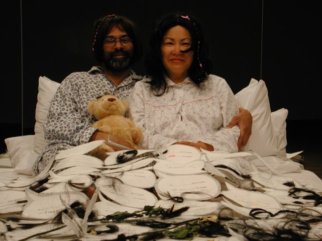 Al-An deSouza and Yong Soon Min
Will **** for Peace, 2003
@OBORO Gallery, Montreal
Performance documentation, photographs, video