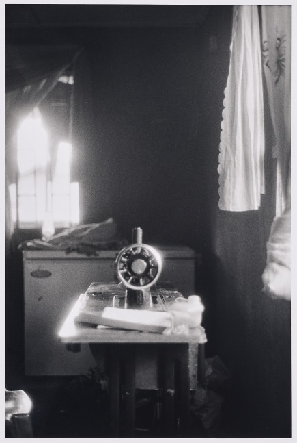 Sabelo Mlangeni

A Shared Sewing Machine for Inhouse Designers, 2019

Hand printed silver gelatin print

Work: 30 x 40 x 3.5 cm / 11.81 x 15.74 x 1.37 in

Edition of 7

Enquire