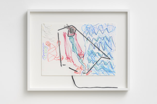 P&amp;eacute;lagie Gbaguidi

Care, 2020

Dry pastel and wool on paper

Frame: 32.1 x 41 cm (12.6 x 16.1 in.)

Unique