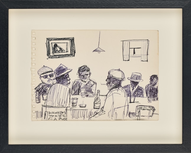 Discussing Jazz,&amp;nbsp;1993

Charcoal on paper&amp;nbsp;

Frame: 24.6 x 30.7 x 3.6 cm / 9.7 x 12.1 x 1.4 in.

Enquire