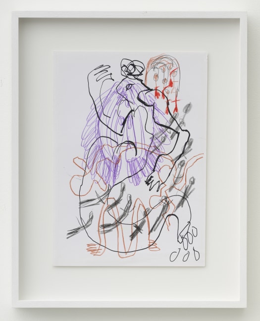 P&amp;eacute;lagie Gbaguidi

De-Fossilization Of The Look, Dialogue With Madonna Del Parto, 2018

Coloured charcoal and coloured pencil on paper

Frame: 40.8 x 32.5 cm (16.1 x 12.8 in.)

Unique