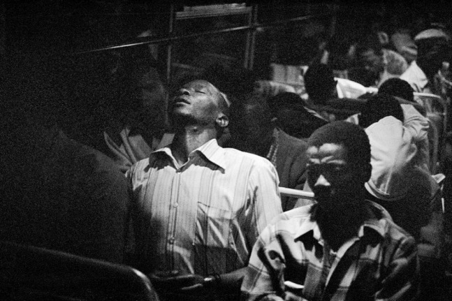David Goldblatt
9.00 pm Going home: Marabastad-Waterval route: for most of the people in this bus, the cycle will start again tomorrow at between 2 and 3 am, 1984


Silver gelatin print on fibre-based paper
Work: 29 x 43.5 cm (11.4 x 17.1 in.)
&amp;nbsp;

Inquire