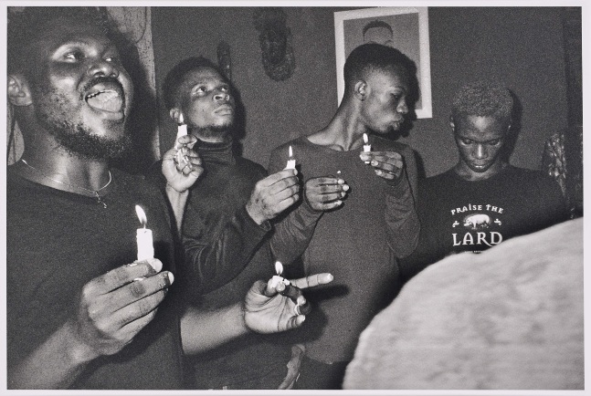 Sabelo Mlangeni

Prayer for Truth I. Icon Matheu, Chef Anthony, James Brown and&amp;nbsp;Tonnex, 2019

Hand printed silver gelatin print

Work: 40.5 x 52 x 3.5 cm / 15.9 x 20.4 x 1.3 in

Paer: 30 x 40 cm / 11.81 x 15.74 in

Edition of 7

Enquire