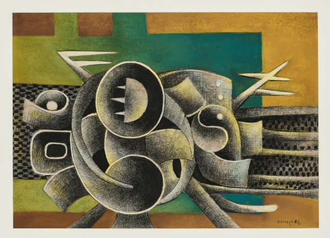 Sydney Kumalo
Untitled 4 (drawing for wall relief sculptures), 1983
Pastel and charcoal on paper
59 x 77 x 4.5 cm / 23.2 x 30.3 x 1.8 in.

Enquire