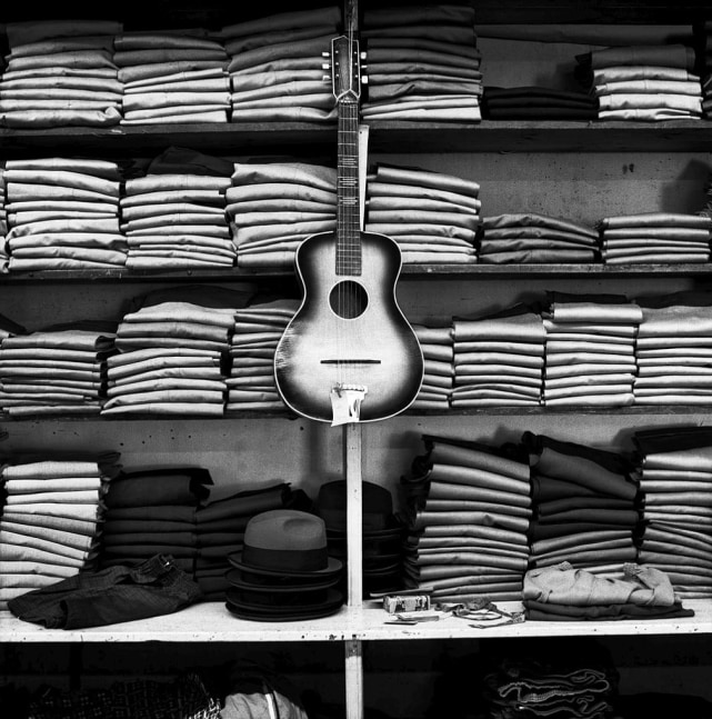 David Goldblatt
Concession store (shop catering especially to Black miners) interior, Crown Mines, May 1967 (2_2879), 1967
Silver gelatin print on fibre-based paper
Work: 47.5 x 59.5 cm / 18.7 x 23.4 in.
Frame: 58.3 x 57.7 cm / 23 x 22.7 in
Edition 7 of 10

Enquire