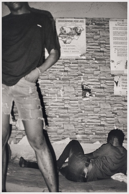 Sabelo Mlangeni

Education for all&amp;quot; the other day with Sadique, Ola, me and Mike,&amp;nbsp;2019

Hand printed silver gelatin print

Work: 53 x 39.3 x 3.5 cm | 20.86 x 39.3 x 1.37 in

Paper: 30 x 40 cm | 11.81 x 15.74 in

Edition of 7

Enquire