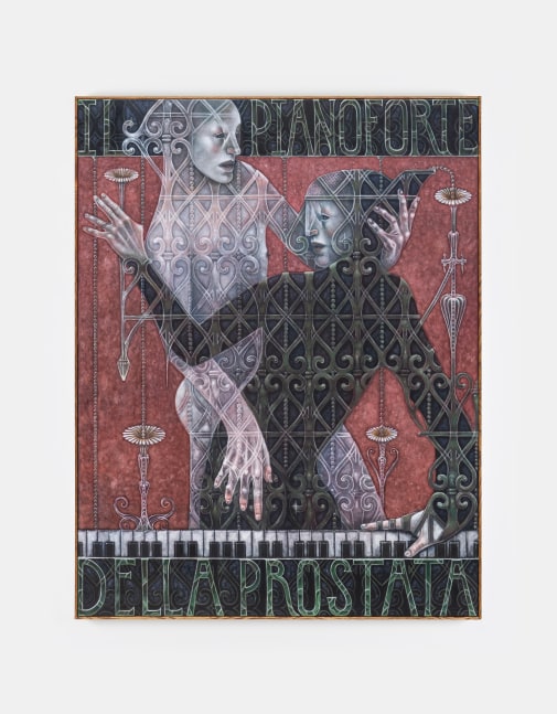 Justin Fitzpatrick&amp;nbsp;

Poster for a musical (Il Pianoforte Della Prostata),&amp;nbsp;2025

oil on linen, oak frame

183 x 143 x 3 cm / 72 x 56.3 x 1.2 in framed

&amp;nbsp;