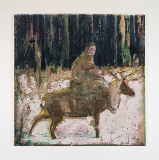 Elizabeth Magill&amp;nbsp;&amp;nbsp;
Even on a Reindeer (2), 2016
oil on canvas
31 x 31 cm / 12.2 x 12.2 in&amp;nbsp; &amp;nbsp;