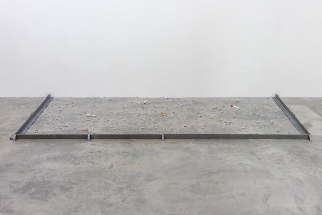 Aleana Egan&amp;nbsp;
memory shape (section), 2022
shot blast steel, cellulose fiber, textile
150 x 300 cm / 59 x 118 in
