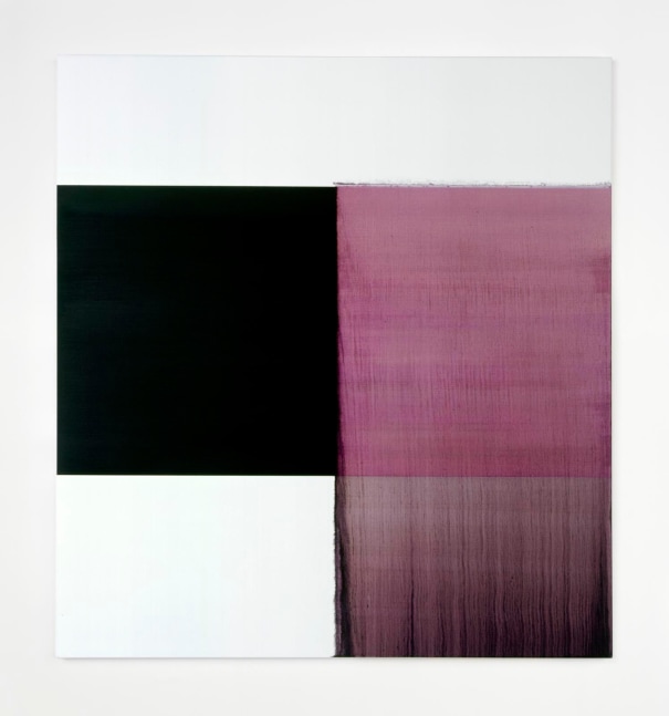 Callum Innes, Exposed Painting Scheveningen Black Red Violet