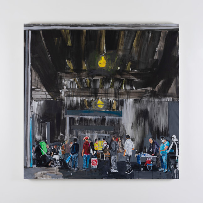 Brian Maguire
Soup Kitchen USA, 2023
acrylic on canvas
200 x 200 cm / 78.7 x 78.7 in