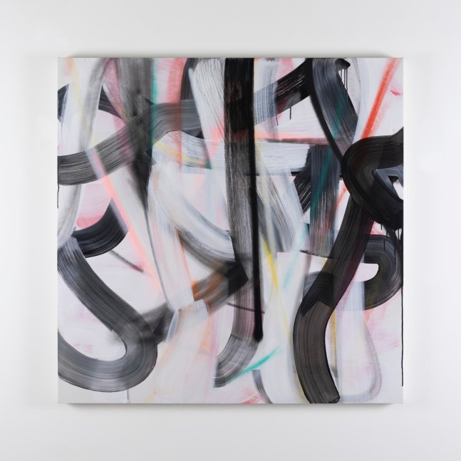 Liliane Tomasko,&amp;nbsp;Hold on to Yourself: 6/22/2020, 2020, acrylic and acrylic spray on linen, 160.02 x 160.02 x 6.3 cm / 63 x 63 x 2.5 in