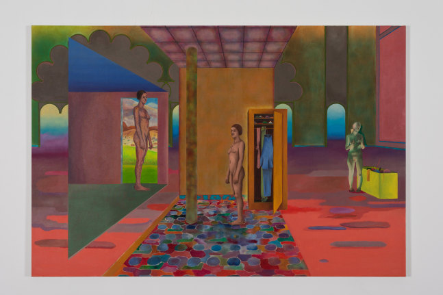 Stephen McKenna
Three Nudes
1968
oil and acrylic on canvas
121 x 180.3 cm /&amp;nbsp;47.6 x 71 in