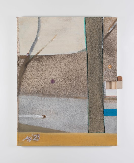 Merlin James  Trees and Water, 2024 acrylic and mixed materials 68 x 55.5 cm / 26.8 x 21.9 in