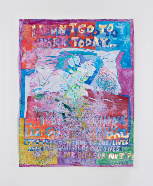 Sam Keogh&amp;nbsp;
...I don&amp;rsquo;t think I&amp;rsquo;ll go tomorrow,&amp;nbsp;2022
acrylic, pencil, ink, gold leaf on acid free drafting vellum
98.5 x 76 cm / 38.8 x 29.9 in&amp;nbsp; &amp;nbsp;